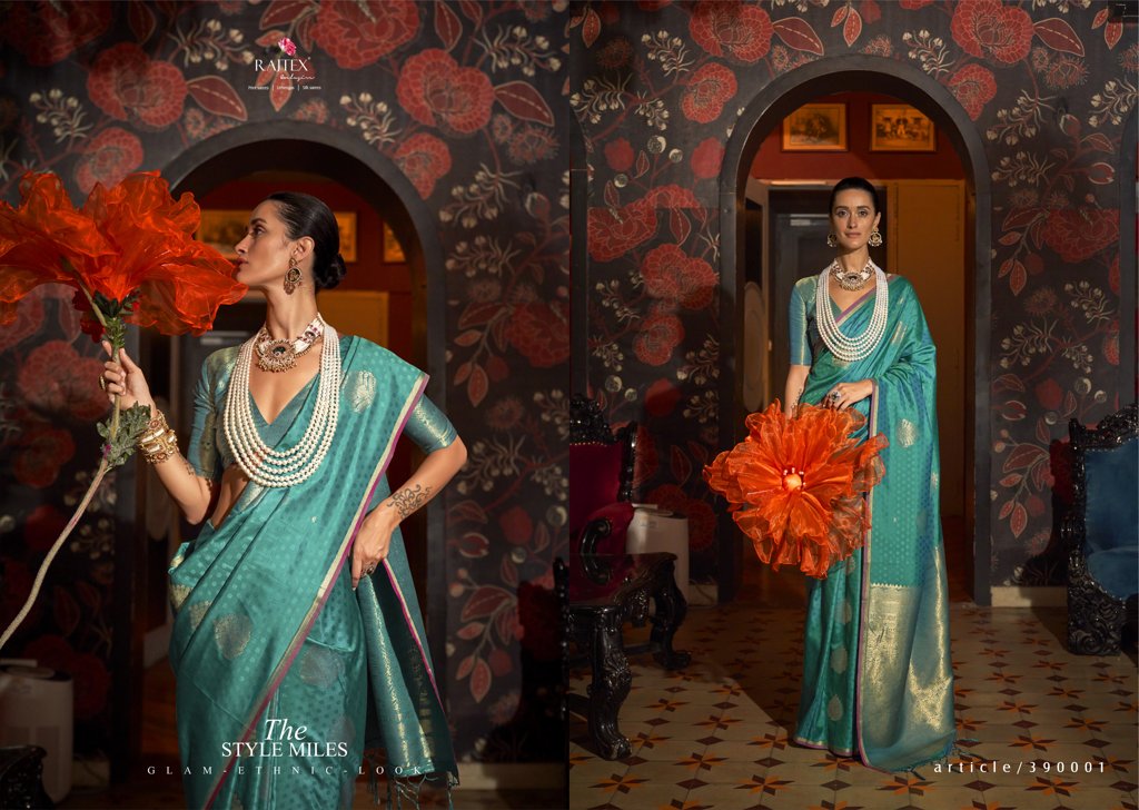 Indian Rama Silk Kaakshi Saree, premium sari with brocade blouse, perfect wedding wear for USA