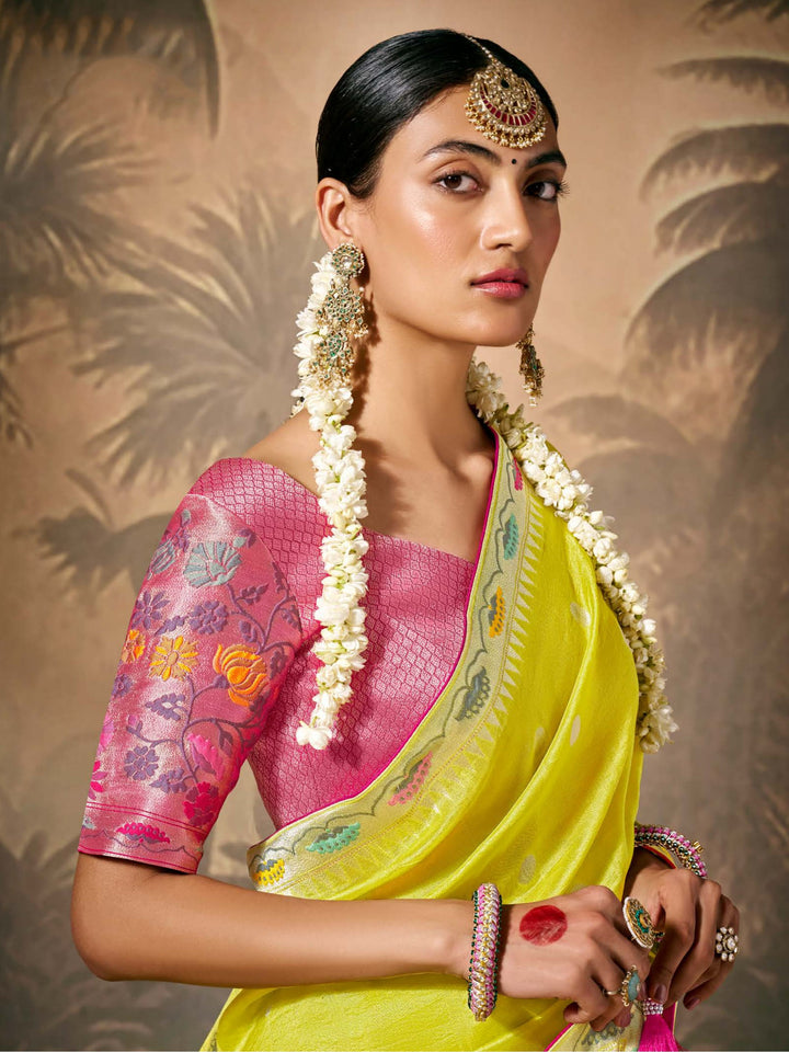 Vibrant color luxurious fabric exclusive attire crafted for elegance and style.