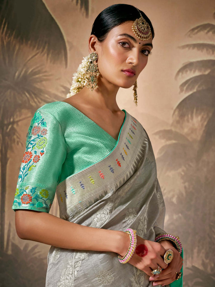 Vibrant color luxurious fabric exclusive attire crafted for elegance and style.