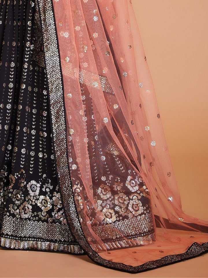 Brown Sequin Lehenga | Designer Engagement & Wedding Party Wear