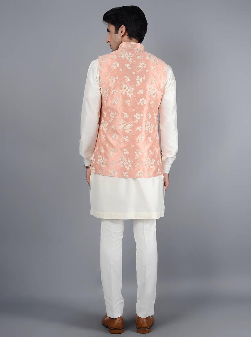 Rose Pink Bandhgala Jacket | Classy Men's Formal Jacket for Events