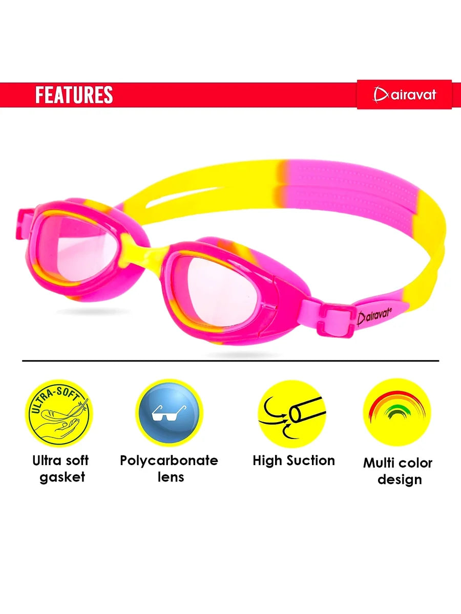 Airavat 1022 Swimming Goggles for Adults: Comfortable Fit, Clear Vision, and UV Protection for Lap Swimming and Training