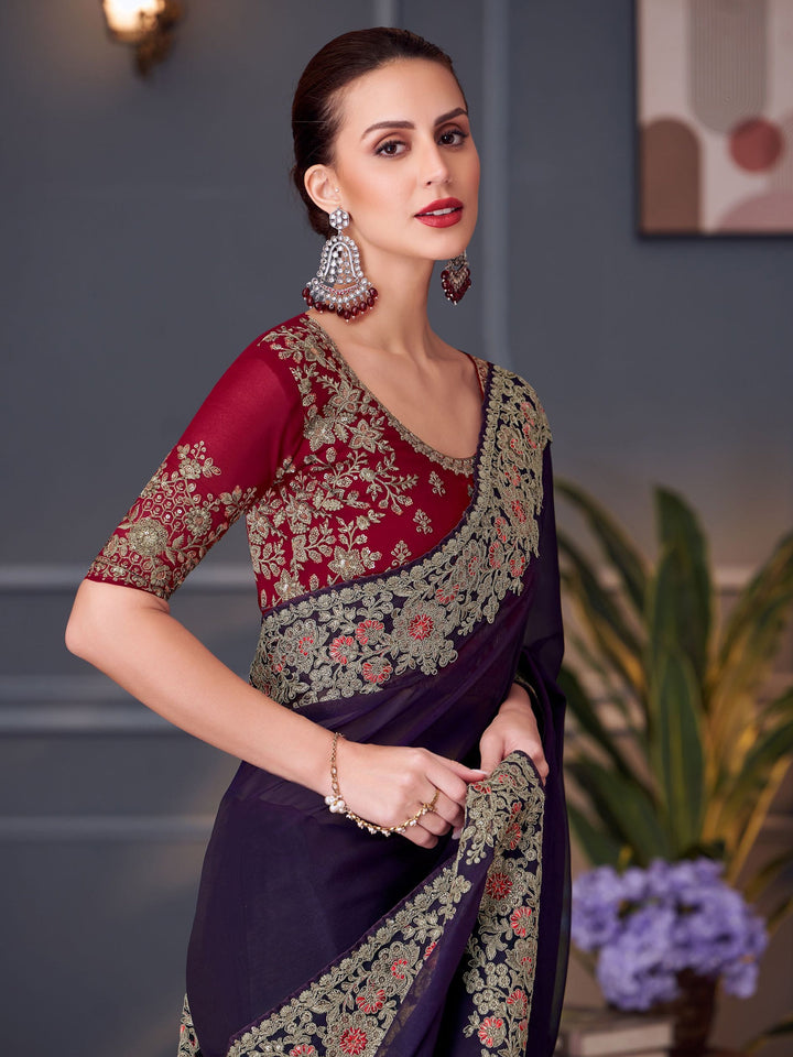 Vibrant color luxurious fabric exclusive attire crafted for elegance and style.