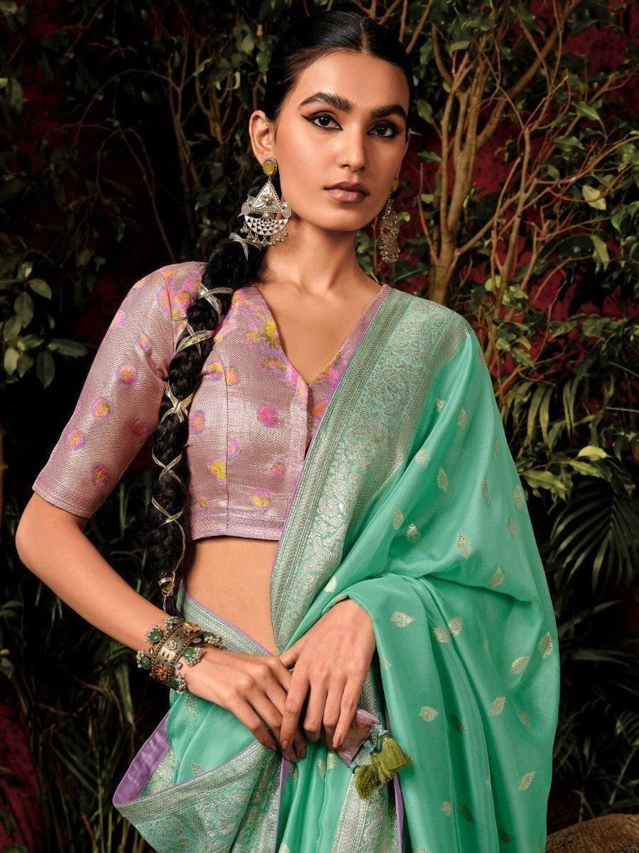 Vibrant color luxurious fabric exclusive attire crafted for elegance and style.