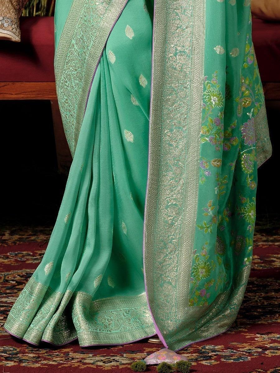 Vibrant color luxurious fabric exclusive attire crafted for elegance and style.