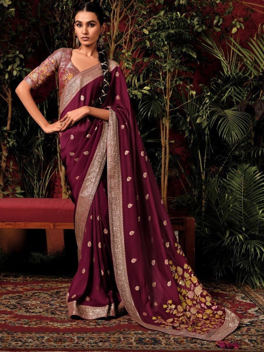 Gold silk saree crafted for elegance and style.