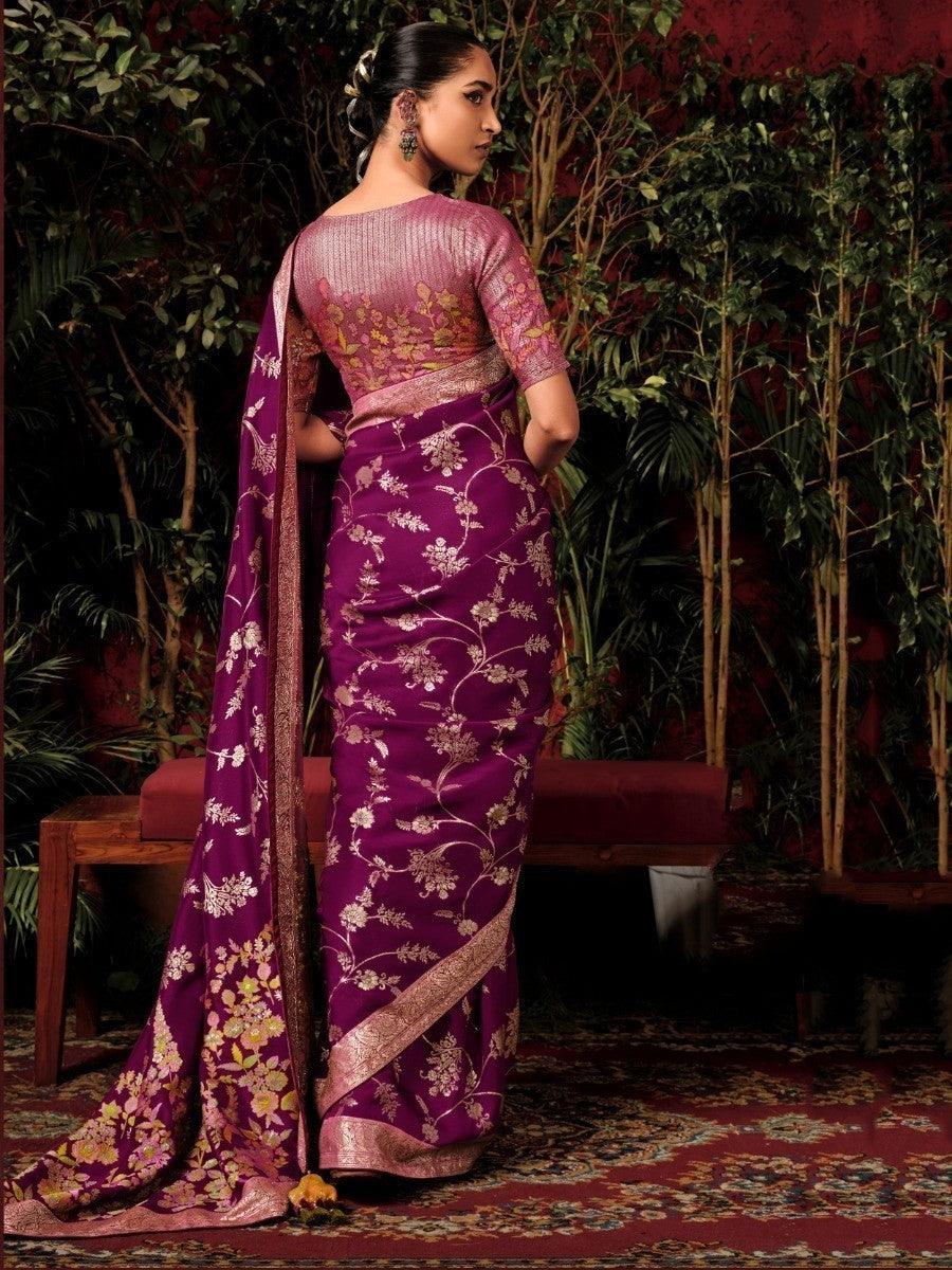 Vibrant color luxurious fabric exclusive attire crafted for elegance and style.