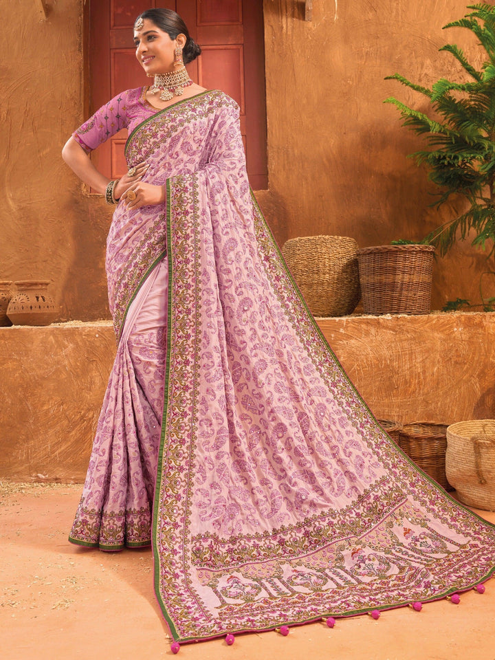 Vibrant color luxurious fabric exclusive attire crafted for elegance and style.