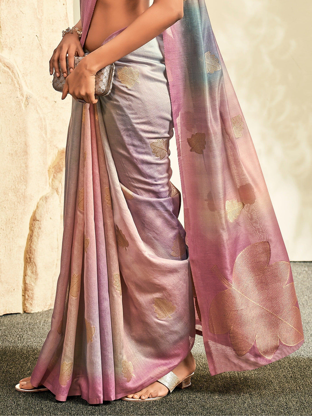 Vibrant color luxurious fabric exclusive attire crafted for elegance and style.