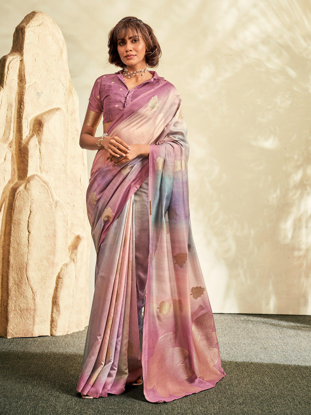 Vibrant color luxurious fabric exclusive attire crafted for elegance and style.