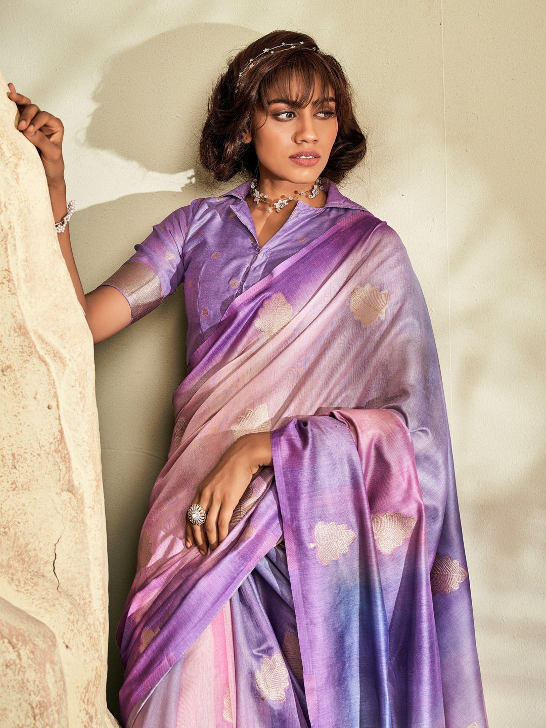 Vibrant color luxurious fabric exclusive attire crafted for elegance and style.