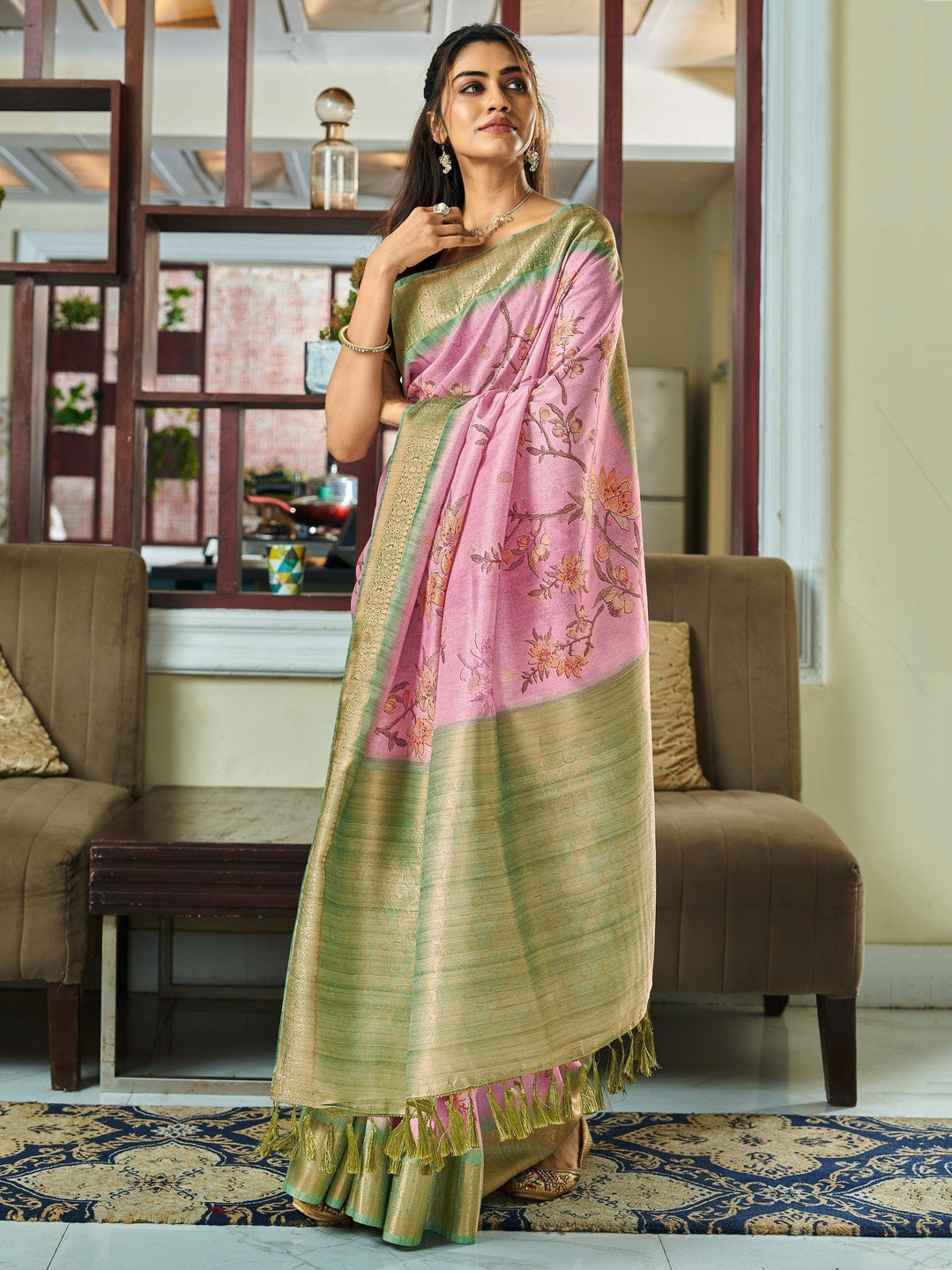 Vibrant color luxurious fabric exclusive attire crafted for elegance and style.