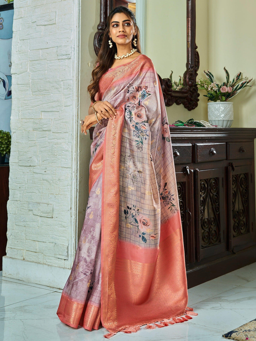 Vibrant color silk saree crafted for elegance and style.