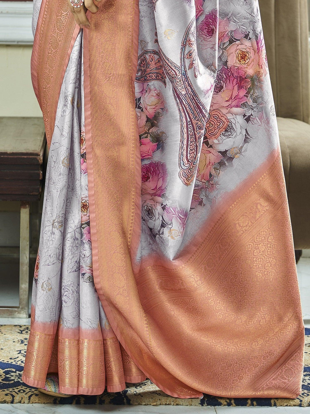 Vibrant color luxurious fabric exclusive attire crafted for elegance and style.