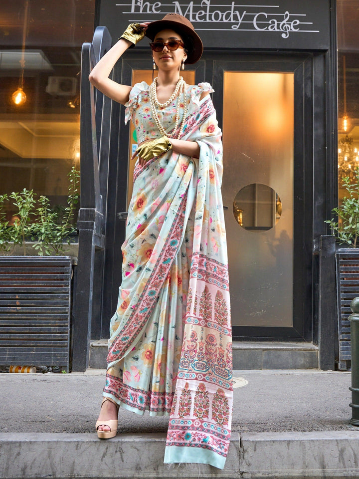 Vibrant color satin saree crafted for elegance and style.