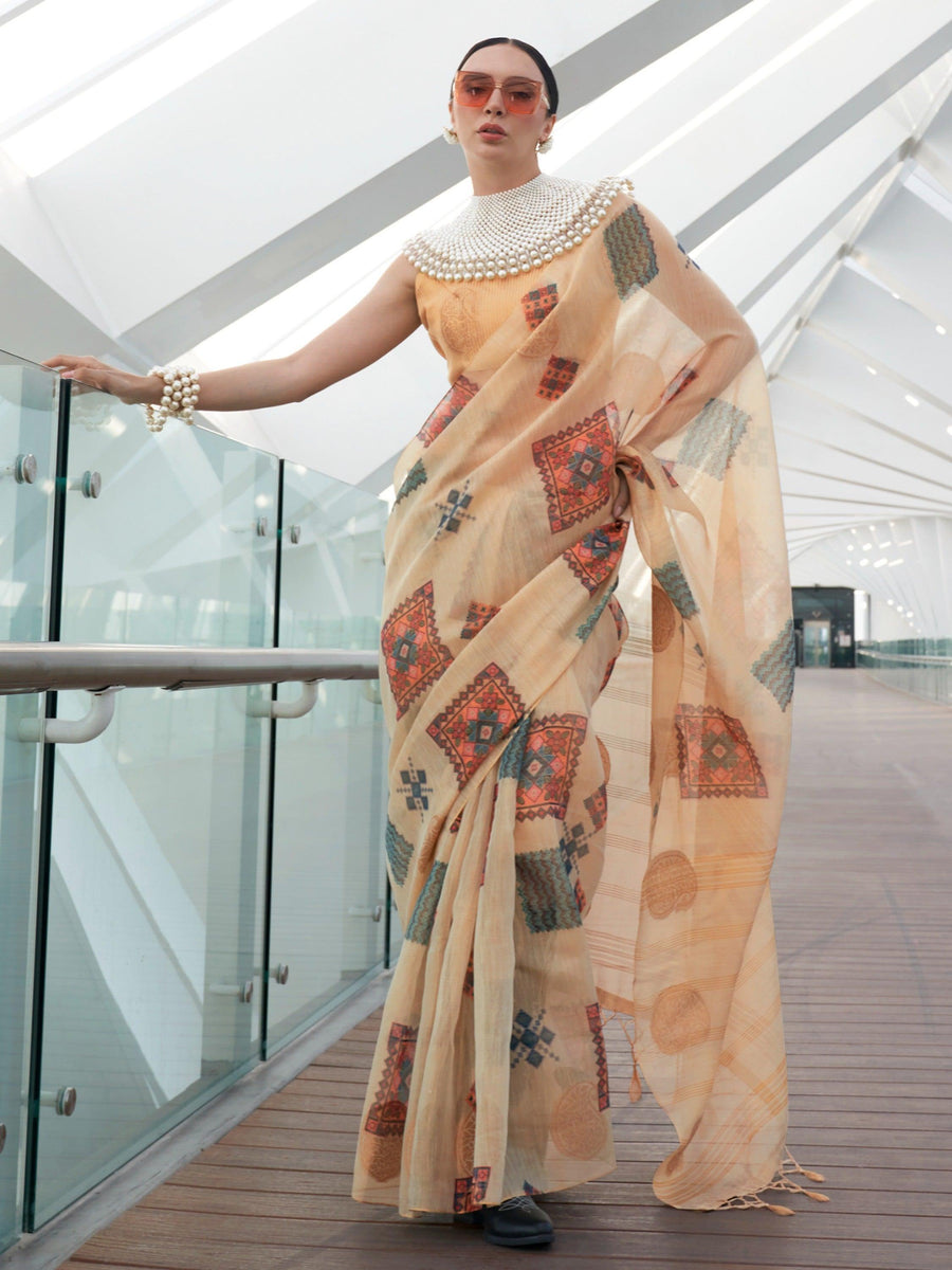 Red luxurious fabric saree crafted for elegance and style.