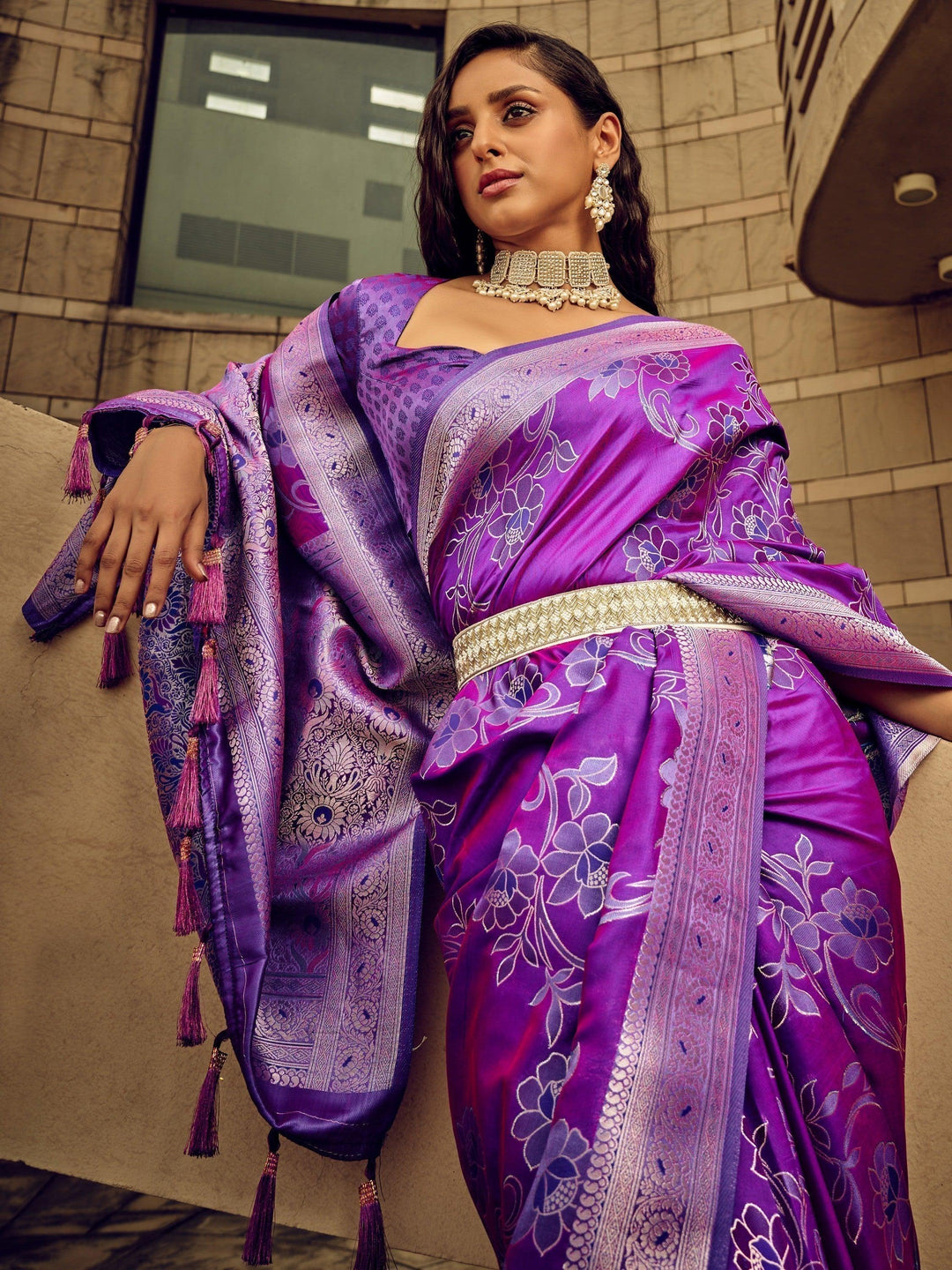 Vibrant color luxurious fabric exclusive attire crafted for elegance and style.