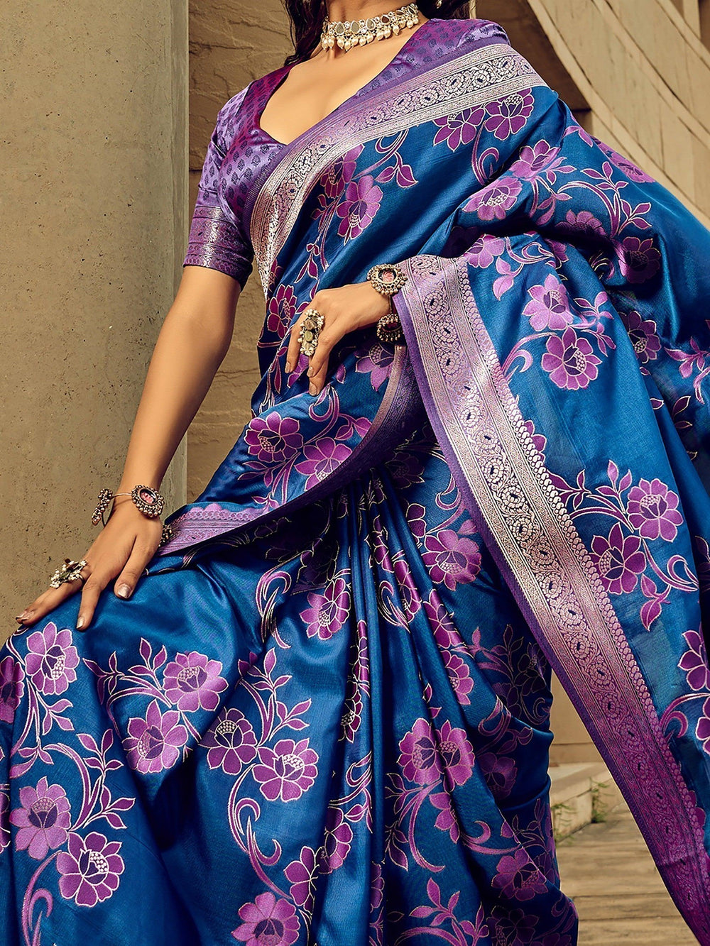 Vibrant color luxurious fabric exclusive attire crafted for elegance and style.