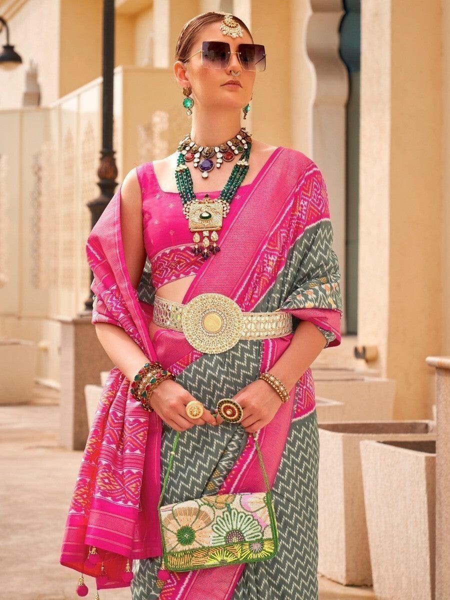 Vibrant color luxurious fabric exclusive attire crafted for elegance and style.