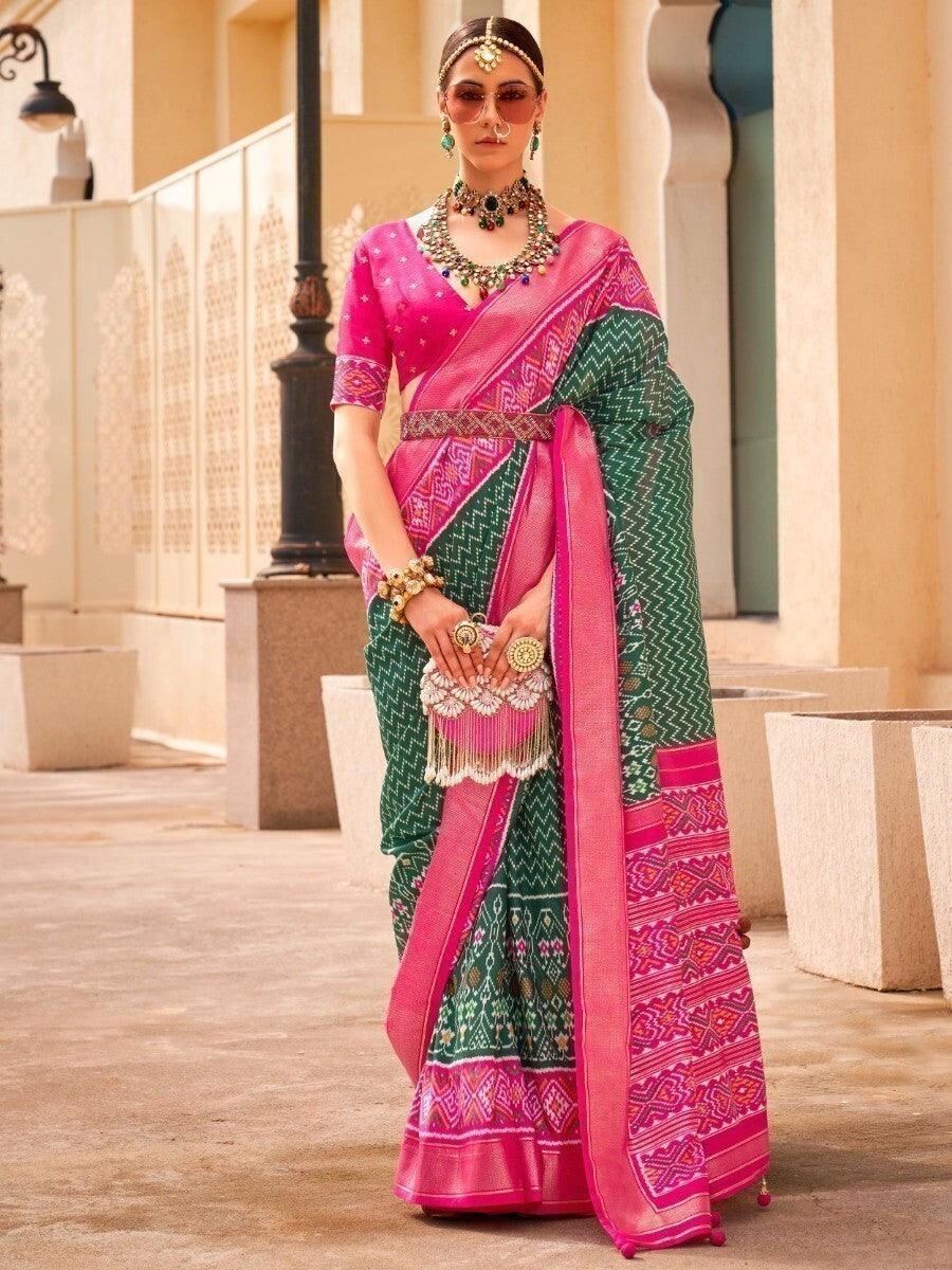 Pink silk saree crafted for elegance and style.