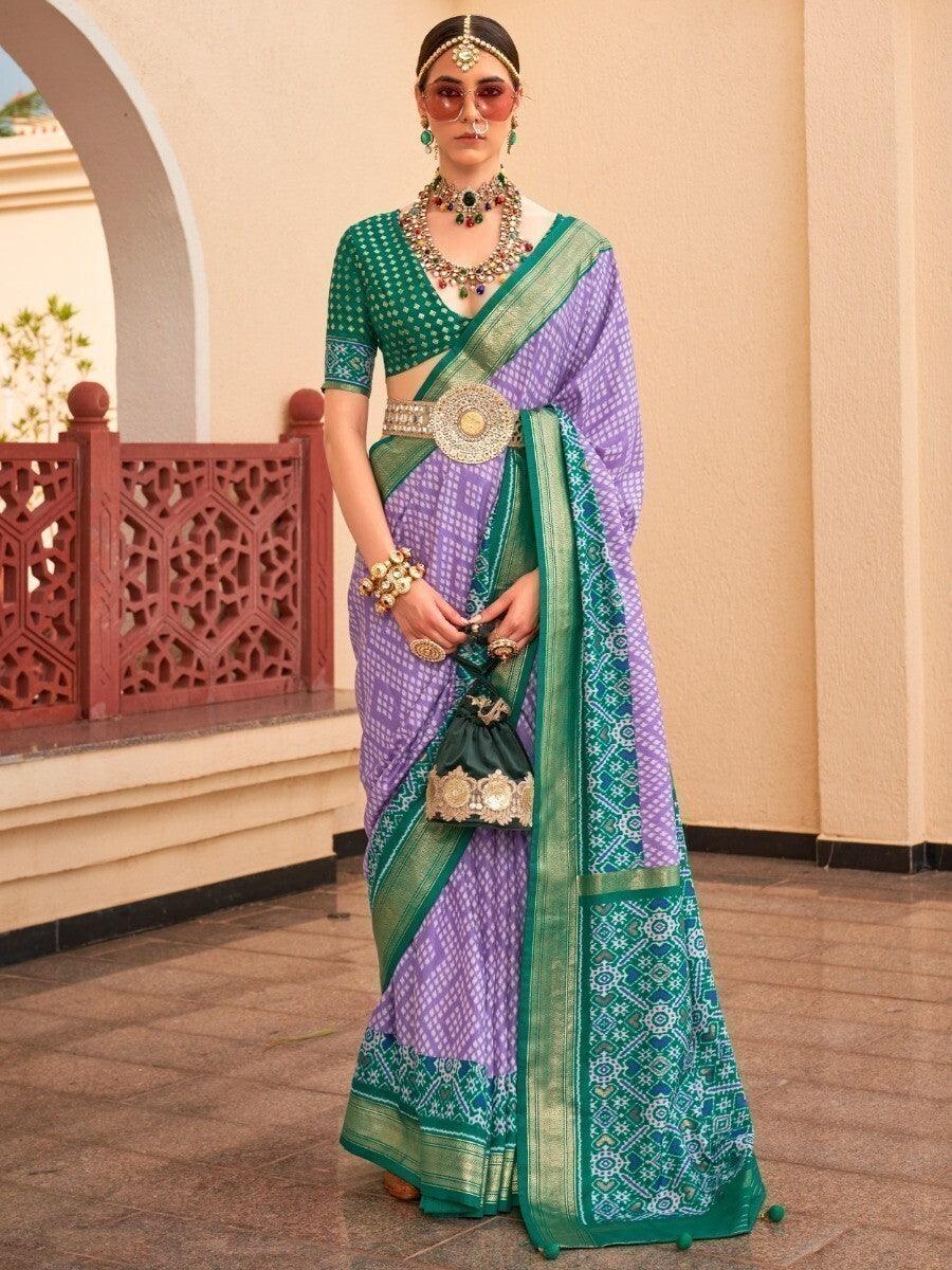 Green silk saree crafted for elegance and style.