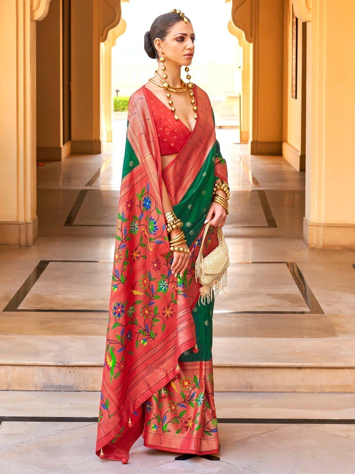 Vibrant color luxurious fabric exclusive attire crafted for elegance and style.