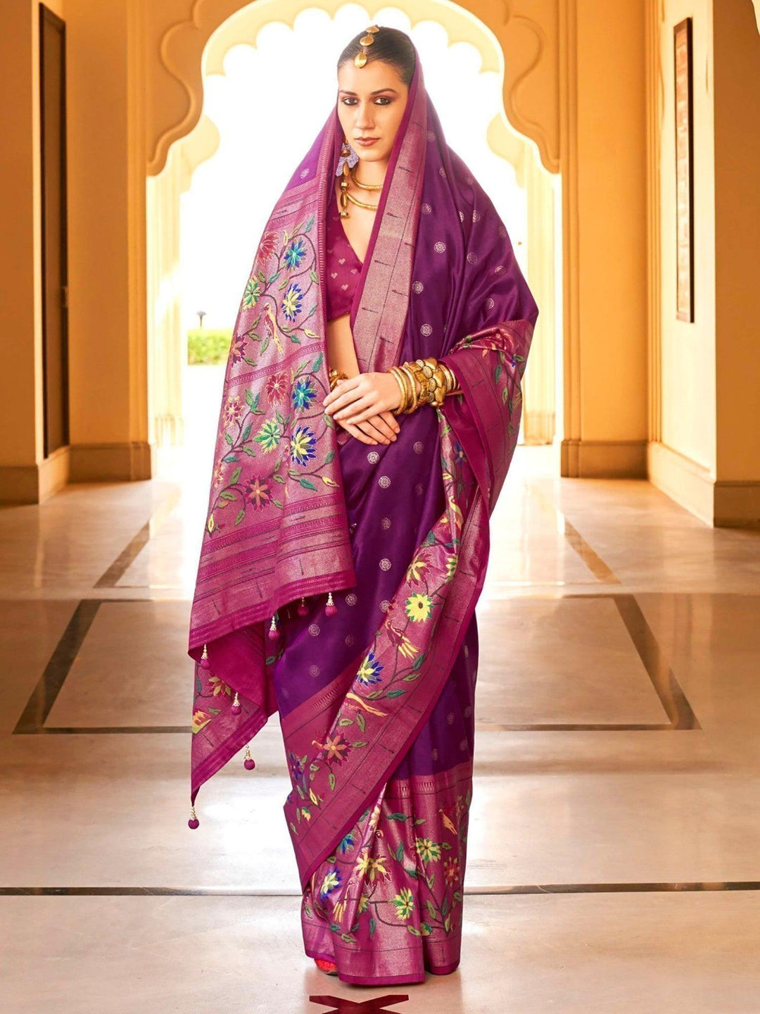 Vibrant color luxurious fabric exclusive attire crafted for elegance and style.