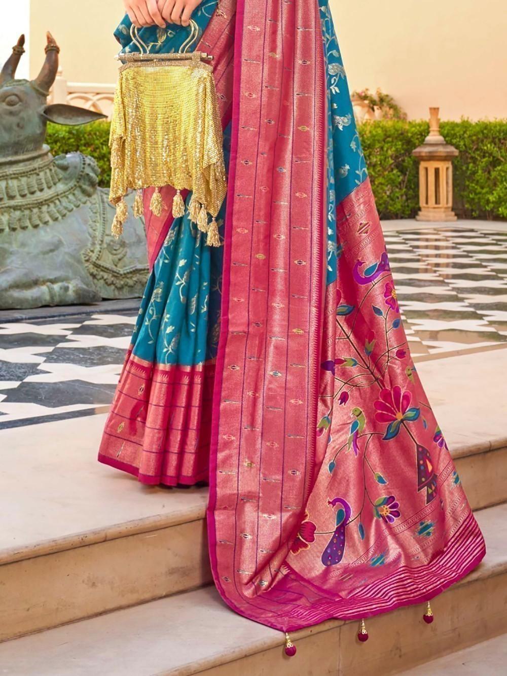 Vibrant color luxurious fabric exclusive attire crafted for elegance and style.