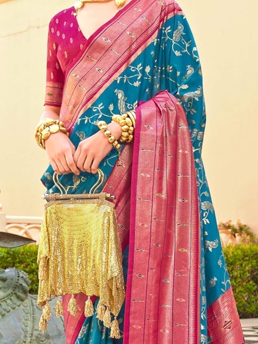 Vibrant color luxurious fabric exclusive attire crafted for elegance and style.