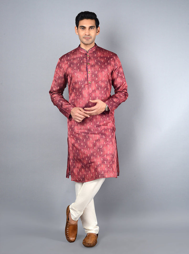 Unique maroon kurta set showcasing rich color and design, perfect for special occasions in the USA.