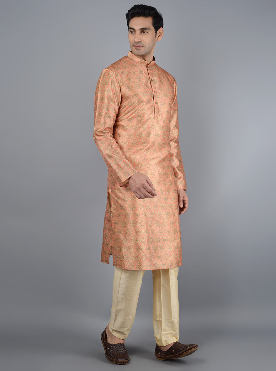 Comfortable silk kurta enhancing your festive wardrobe.