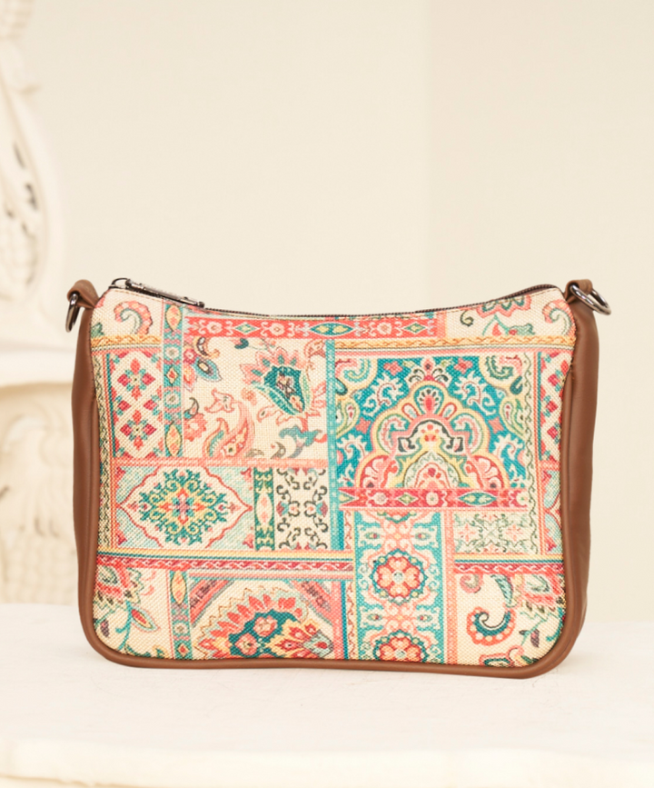 Ethnic Jute Crossbody Bag | Handcrafted Artisanal Design for Eco-Friendly Fashion