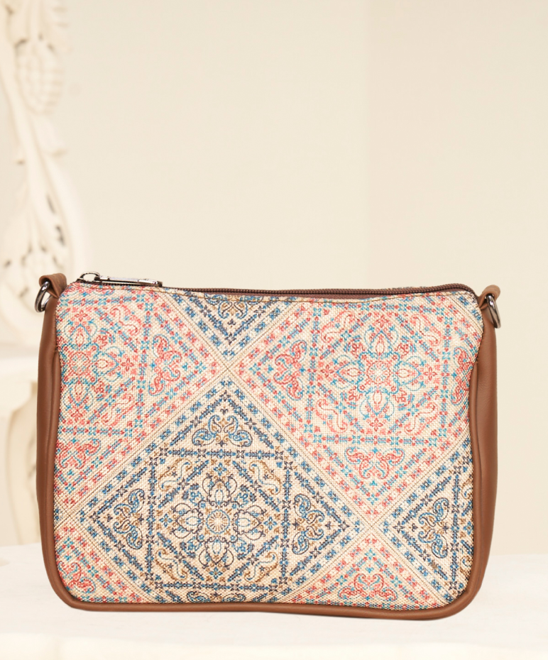 Artistic Multicolour Jute Crossbody Bag | Boho Chic Design for Urban Adventurers