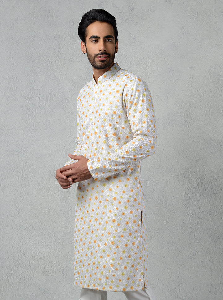 Celebrate in style with this linen kurta pajama, ideal for cultural events and gatherings in the USA.