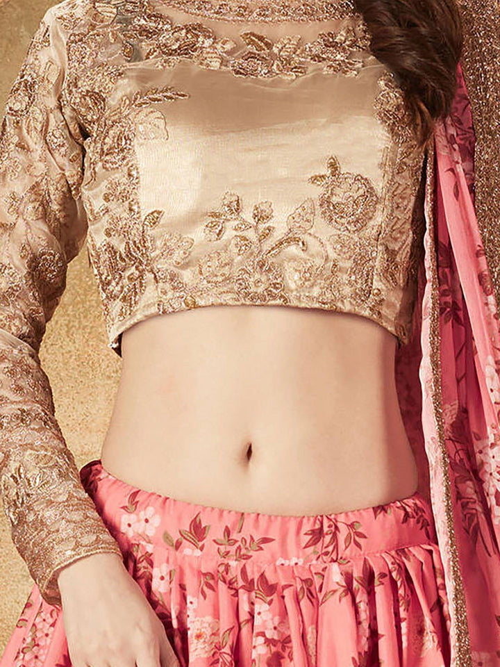 Sabyasachi Inspired Pink Lehenga | Bridal Lehenga Choli Set