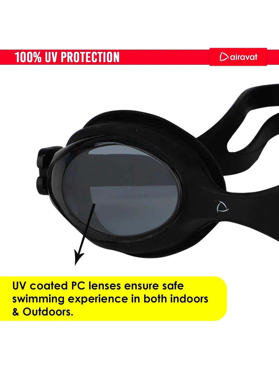 Airavat 1002 Swimming Goggles for Kids: UV Protection and Designed for Young Swimmers with Comfort and Safety in Mind