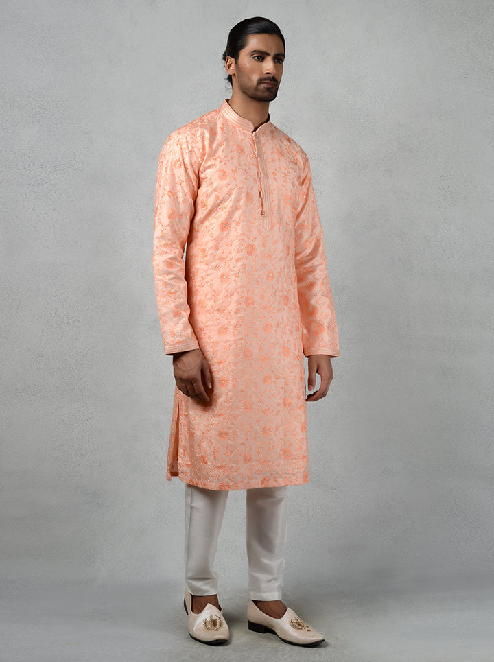 Unique embroidered kurta set for stylish men in the USA.