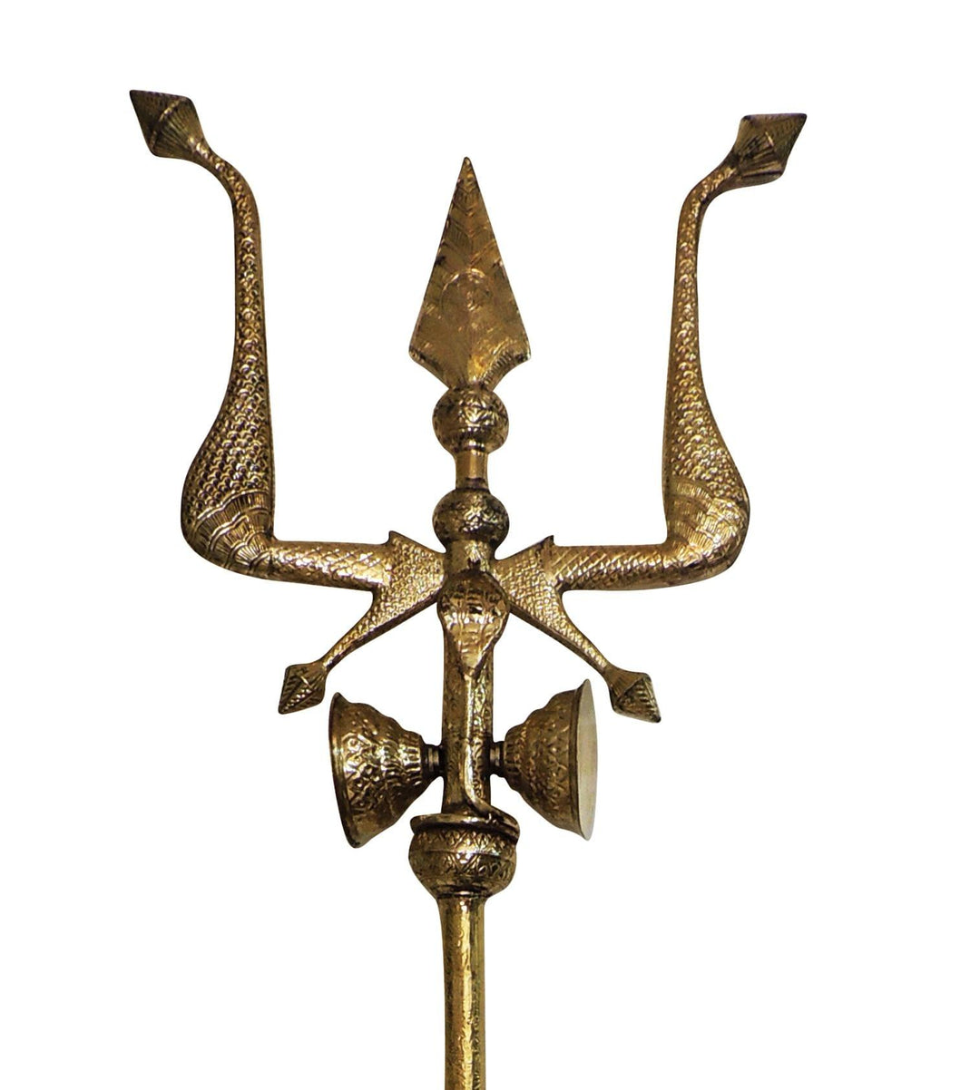 Brass Trishul | Decorative Pooja Item 28.5 x 7.5 x 116 Inch