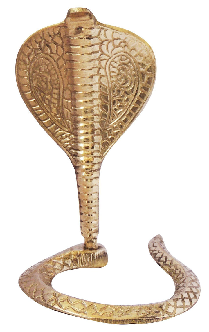 Brass Snake Figurine | Pooja Items for Home Decor and Worship