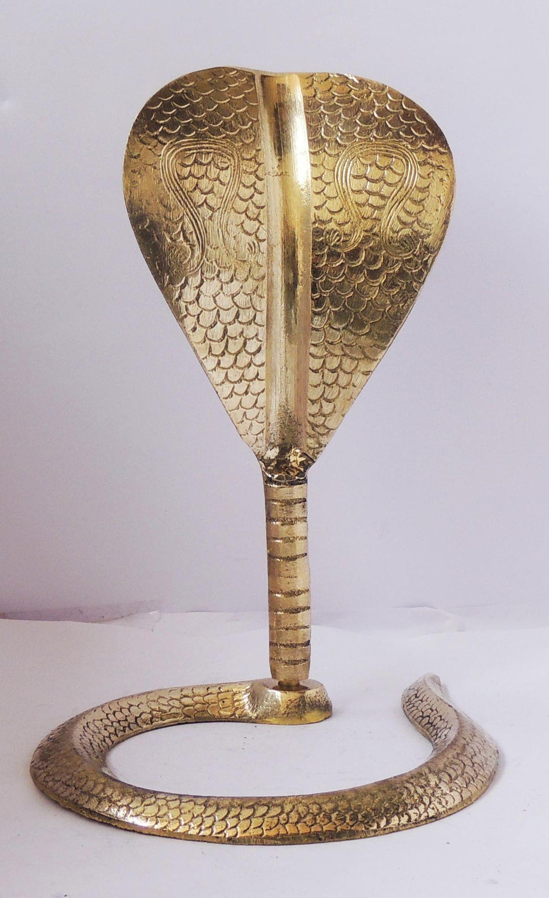 Brass Snake Pooja Item | 8.5 Inch Decorative Religious Figurine