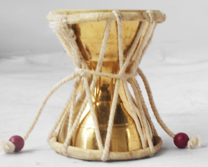 Brass Damru | Traditional Musical Instrument for Pooja and Rituals