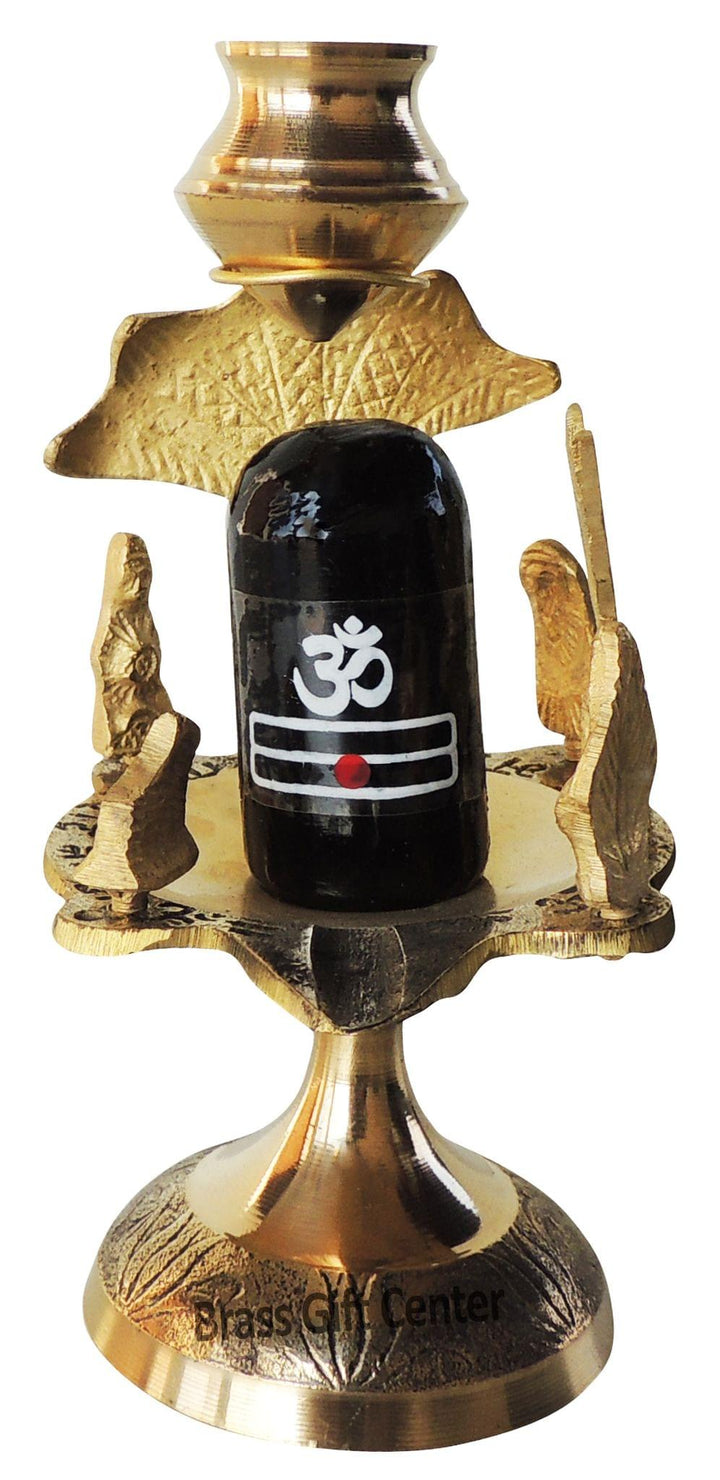 Brass Shivparivaar Idol with White Stone | Pooja Items for Devotion