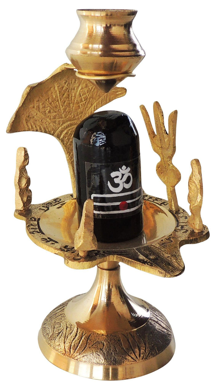 Brass Shivparivaar Idol with White Stone | Pooja Items for Devotion