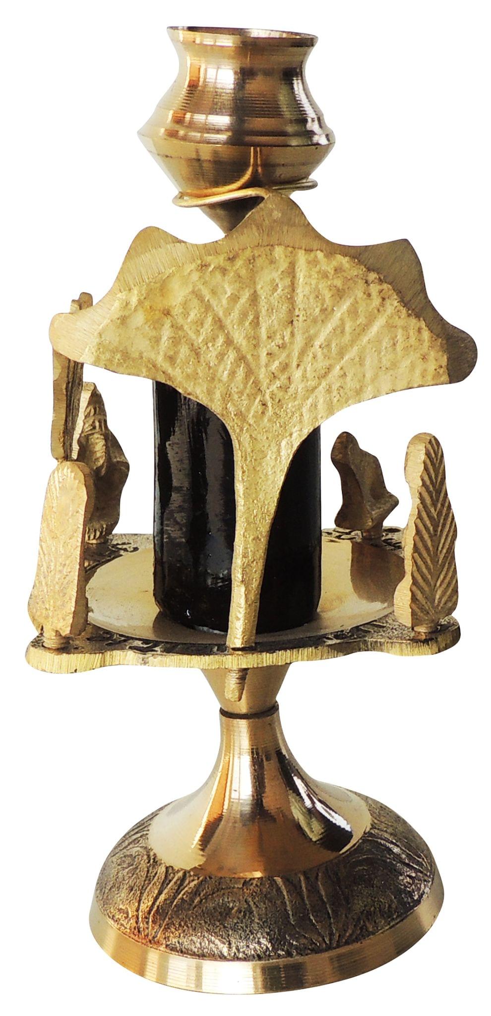 Brass Shivparivaar Idol with White Stone | Pooja Items for Devotion