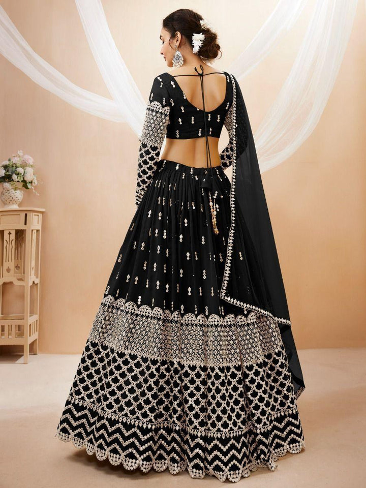 Indian Lehenga Choli Set | Georgette with Zari & Sequin Detail