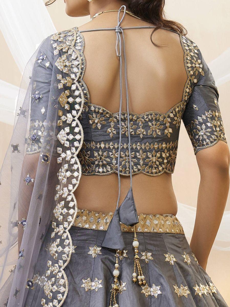 Traditional Indian Lehenga | Party Wear Choli with Paper Mirror Work