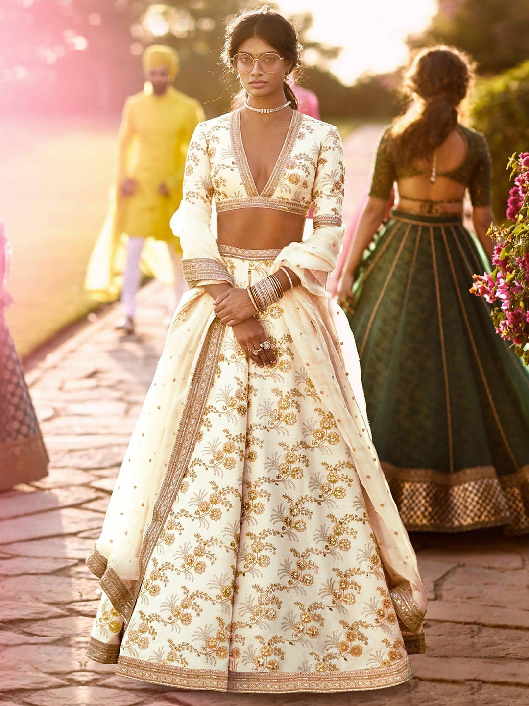 Hypnotic White Wedding Lehenga | Satin with Zari & Dori Work