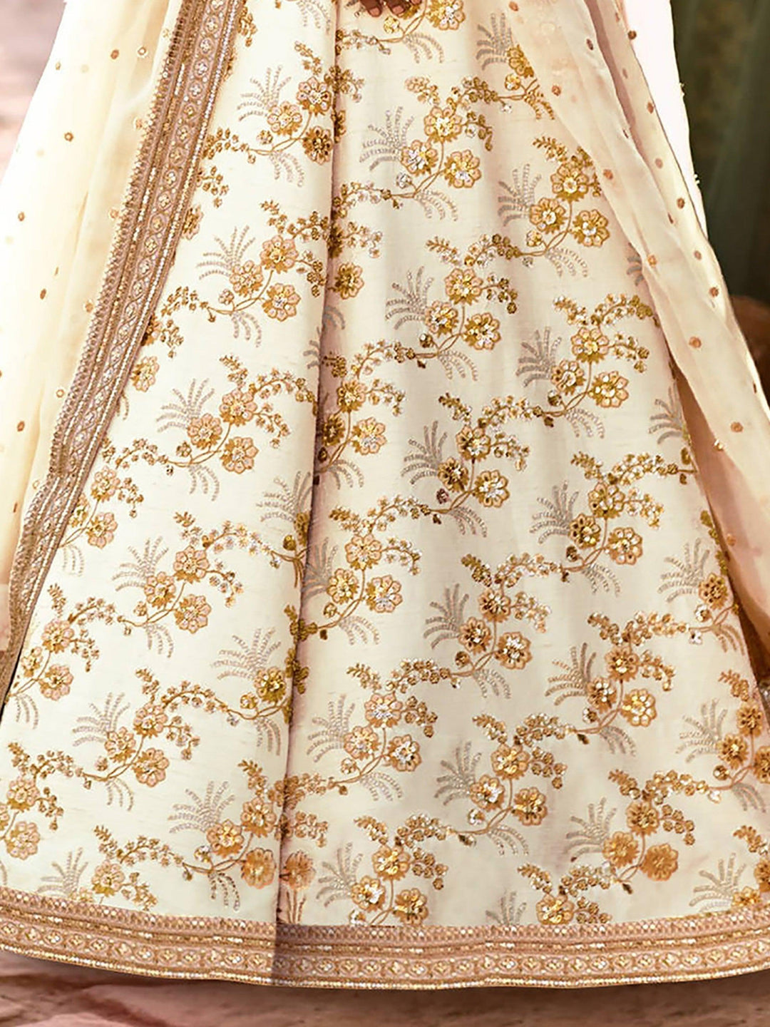 Hypnotic White Wedding Lehenga | Satin with Zari & Dori Work