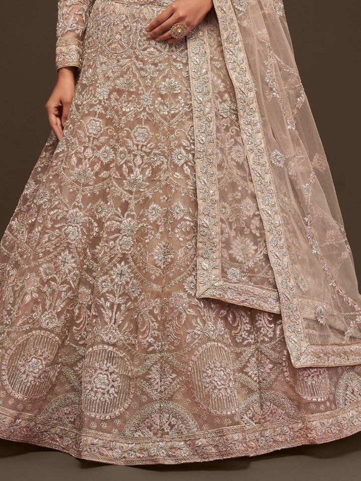 Beige Embroidered Lehenga | Perfect for Wedding & Reception Events