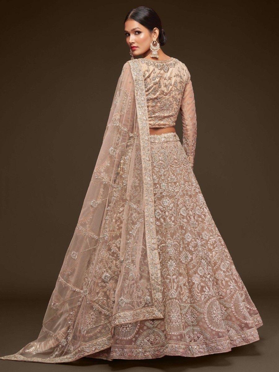 Beige Embroidered Lehenga | Perfect for Wedding & Reception Events